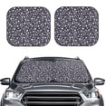 thumbnail image 2 of Rateoe Daisies Flowers Pattern 2 Piece Car Windshield Sun Shade Foldable | Front Windshield Shade for Sun, Heat and UV Rays | Sunshade for Car Front Window-Medium, 2 of 6