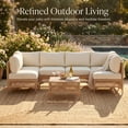 thumbnail image 3 of LAZZO 7-Piece Patio Furniture Set, Outdoor Wicker Conversation Set with Thick Cushions & Coffee Table for Backyard and Garden, Beige, 3 of 10