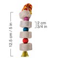 thumbnail image 2 of Parrot Calcium Supplement Mineral Food String Bird Beak Grinding Stone Chewing Toy With Bell For Chinchilla Squirrel, 2 of 7