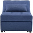 thumbnail image 3 of Pemberly Row Contemporary Microfiber Fabric Convertible Sofa Bed in Blue, 3 of 22
