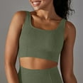 thumbnail image 4 of HAPIMO Women's Yoga Tank Tops Sports Crop Tops Summer Beach Tees Solid Color Sleeveless Fitness Square Neck Shirts Workout Casual Tops for Teen Girls Trendy Army Green, 4 of 6