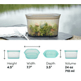 thumbnail image 5 of Zip Top Z-DSHM-03 Medium Food Storage, Teal, 24 oz, 5 of 8