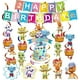 thumbnail image 4 of Juego de vajilla de decoración para fiesta de cumpleaños con tema de fiesta con palabras, plato y vaso de papel con animales de dibujos animados, suministros para fiesta de bienvenida para el futuro b, 4 of 4