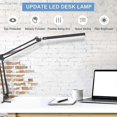 thumbnail image 4 of Led Desk Lamp With Clamp, Swing Arm Desk Lamp, Adjustable Desk Light Eye-care Table Light, 3 Color Modes Eye-caring Desk Lamps For Home Office, Study, 4 of 5