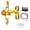 Gold, variant on Motorcycle License Plate Bracket with LED Illuminate Adjustable Aluminum Motorcycle License Plate Hold with LED Light