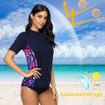 thumbnail image 4 of Women's Rash Guard Sun Protection Swimsuit Quick Dry Swim Bathing Suit for Women Shirt, 4 of 7