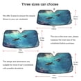 thumbnail image 2 of Foldable Car Windshield Sunshade UV Sun Visor Protector Blocks UV Rays Keeps Vehicle Cool 57x31.5 Inch Two Ethereal and Lovely Turtles, 2 of 8