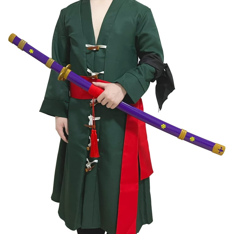 Elervino Bamboo Roronoa Zoro Sword Cosplay with Belt Holder, 41 inches,  Yama Enma Sword