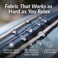 thumbnail image 4 of Sunnydaze 2-Person Quilted Polyester Spreader Bar Hammock, 600 lb Capacity - Misty Beach, 4 of 11