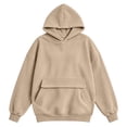 thumbnail image 5 of Timegard Hoodies for Women Corduroy Drop Shoulder Long Sleeve Sweatshirts Vintage Fashion Solid Color Pullover Pocket, 5 of 6
