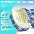 thumbnail image 5 of Premium Plaid Pattern Memory Foam Seat Cushion Ergonomic Chair Pad for Office Chair, Car, Airplane & Bleachers Sciatica, Tailbone Hip & Back Pain Relief - Chair Cushion for Long Office Workers., 5 of 5