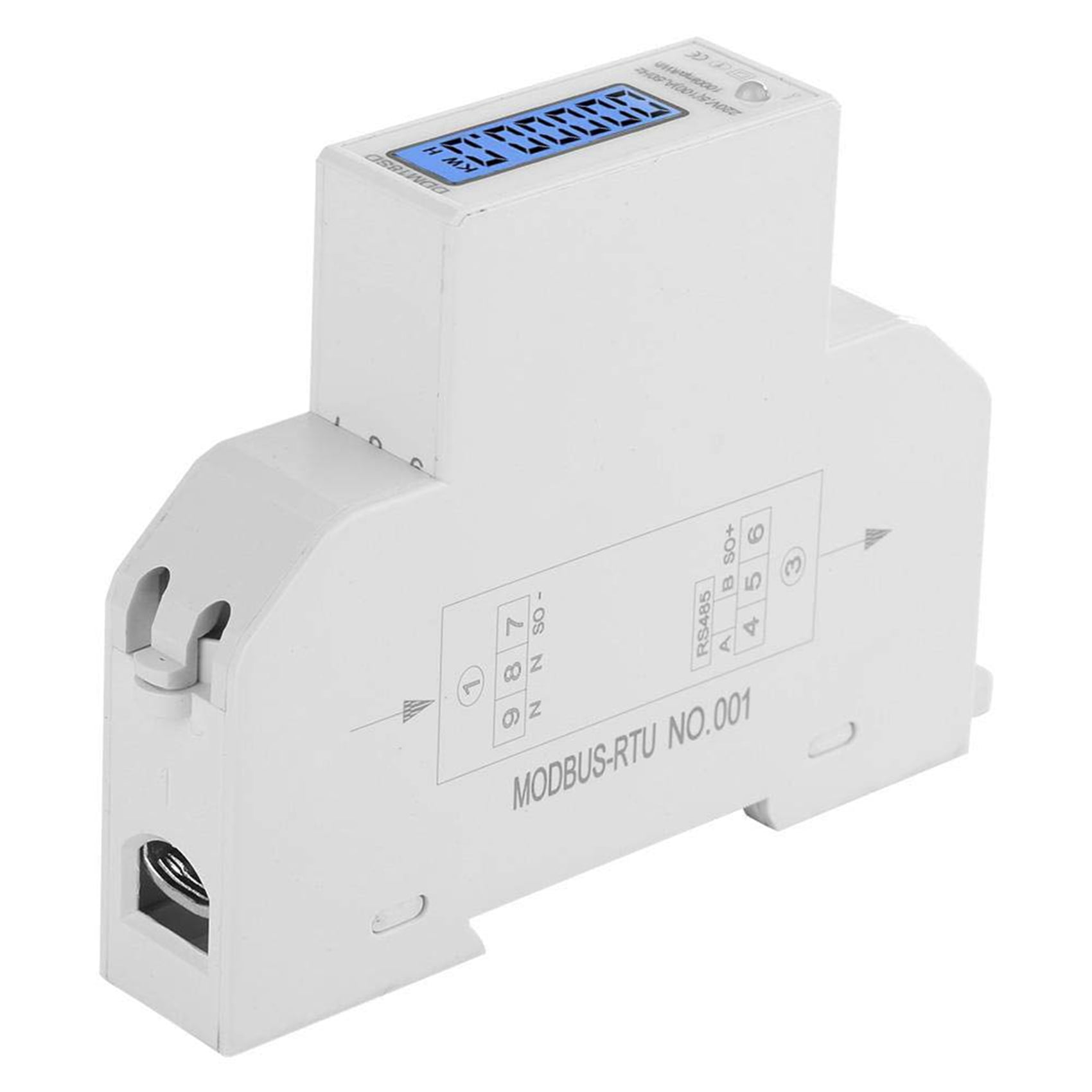 3X 5-100A 220V Energy Meter Single Phase RS485 MODBUS Protocol LCD Backlit Display Din Rail Watt Meter Energy Meter