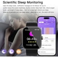 thumbnail image 3 of Smart Watch for Xiaomi Mi Note 10, Fitness Activity Tracker for Men Women Heart Rate Sleep Monitor, Step Counter, 1.91" Full Touch Screen Fitness Tracker Smartwatch - Black, 3 of 5
