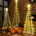 thumbnail image 2 of Cvortll 3pcs Halloween Tree Lights, Halloween Light Up Tree Cone LED Tree, Artificial Christmas Trees, 2 of 5
