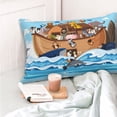 thumbnail image 6 of Disketp Pillow Covers Animals On Noah'S Ark Floating Pattern Throw Pillow Case Cushion Covers,Cushion For Bedroom,Couch,Home-16"X24", 6 of 8