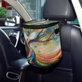 thumbnail image 6 of Qxltty Tree Of Angels Car Trash Can with Lid Vehicle Backseat Hanging Leak Proof Storage Bin, 6 of 7