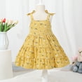thumbnail image 3 of NZRVAWS 7T Big Girls Sleeveless Dress 7-8 Years Big Baby Girls Suspender Dress Big Girls Summer Dress Yellow, 3 of 9