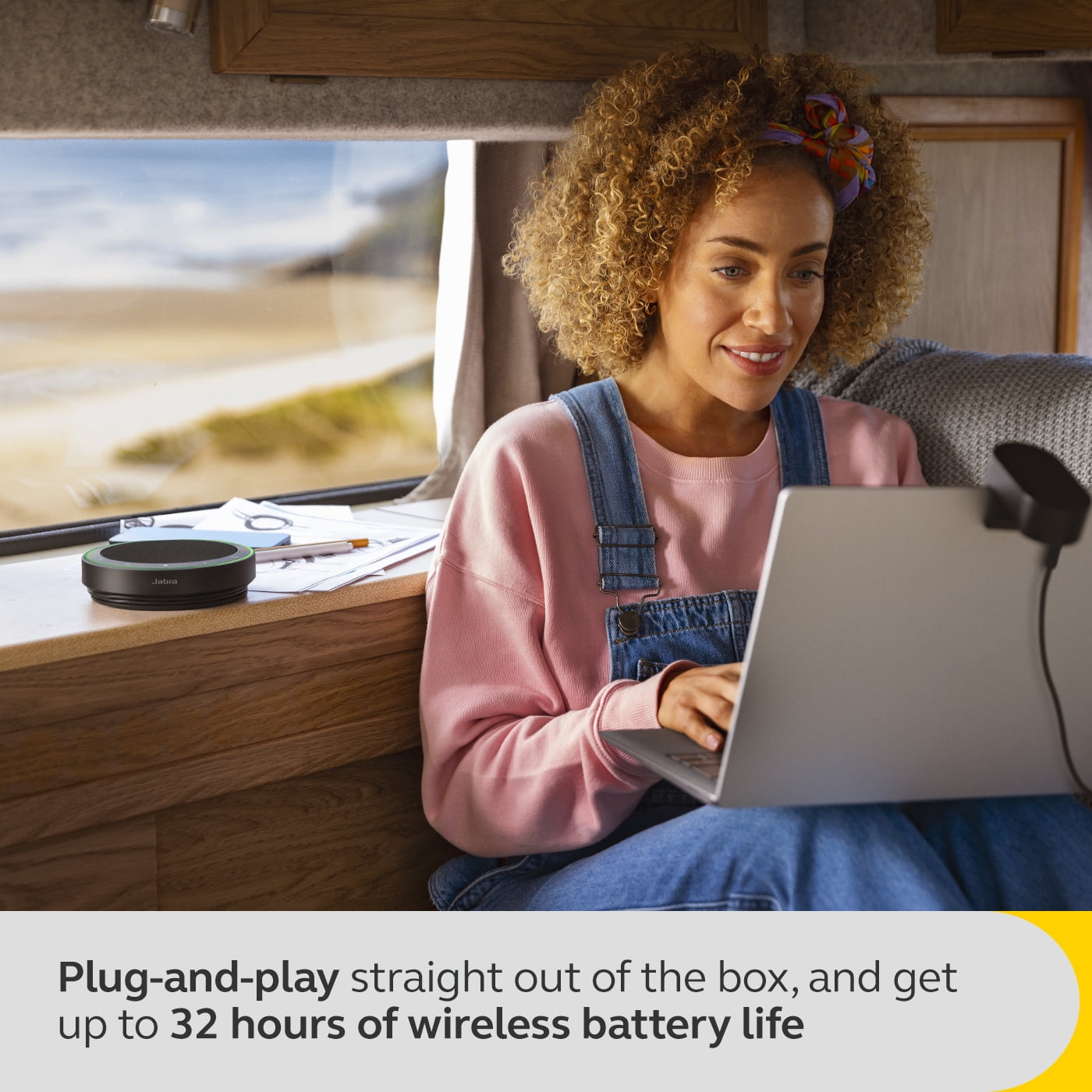 Jabra Speak2 75 - MS Teams, Dark Grey Portable Speaker for Music and Calls Dark Grey