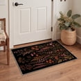 thumbnail image 4 of GENIMO 5'x7' Floral Botanical Area Rug for Living Room, Machine Washable Non Slip Low Pile Rug for Bedroom Dining Room, Dusty Umber, 4 of 5