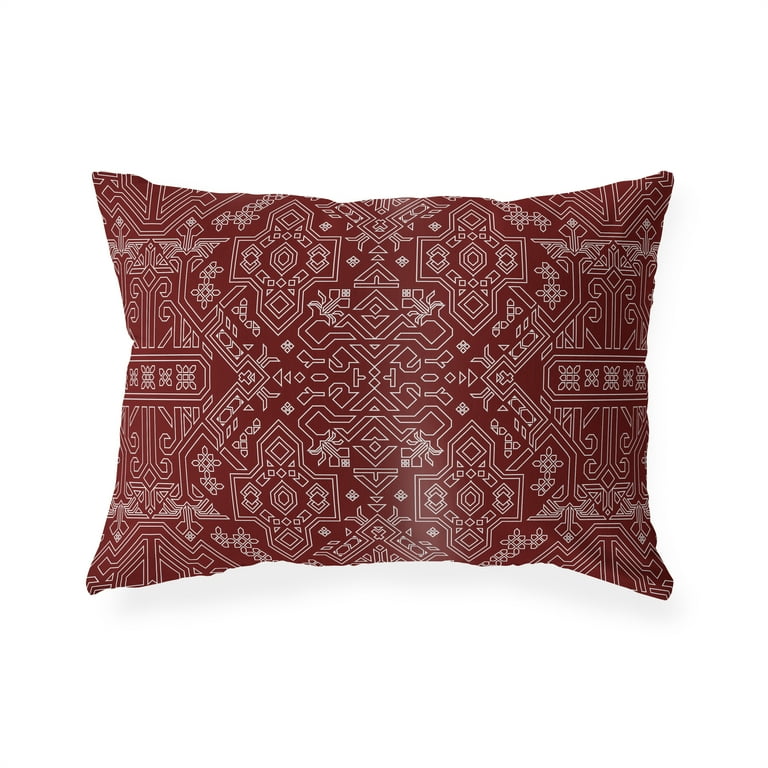 Burgundy lumbar pillow hotsell