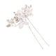 thumbnail image 3 of flor de material cristal Horquillas cabello Pinzas cabello Novia Joyería cabello Regalos Macarena horquillas nupciales de boda, 3 of 8