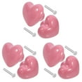 thumbnail image 3 of 6 pcs Dresser Drawer Knobs Ceramic Knobs Kitchen Cabinet Knobs Heart Cabinets Knobs, 3 of 8