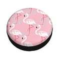 thumbnail image 3 of Bingfone Pink Flamingo Spare Tire Cover Weatherproof Universal Wheel Protectors For Rv Camper Travel Trailer Suv Truck-17 Inch, 3 of 9
