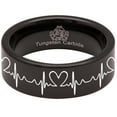 thumbnail image 5 of Heartbeat Tungsten Carbide Ring, 5 of 9
