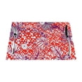 thumbnail image 1 of YFYANG Washable Heat-Resistant Placemats, 70% PVC/30% Polyester, Red Floral Line Art Kitchen Table Mat, 12" x 18" 4 Piece, 1 of 6