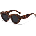 thumbnail image 1 of Gafas de Sol AIEYEZO Grandes con Forma de Ojo de Gato para Mujer en Tartaruga, 1 of 7
