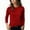 *Red, variant on ClodeEU Women's Striped Long Sleeve T Shirt,Crewneck Slim Fit Tee,Casual Fall Underscrubs T Shirt Brown,Womens Plus XXL