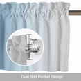 thumbnail image 6 of Gray Blue Gradualization Valances for Windows,Kitchen Valance Rod Pocket Short Curtain, Abstract Art Valance Curtain Window Valances for Bedroom Bathroom Living Room 42x12in, 6 of 9