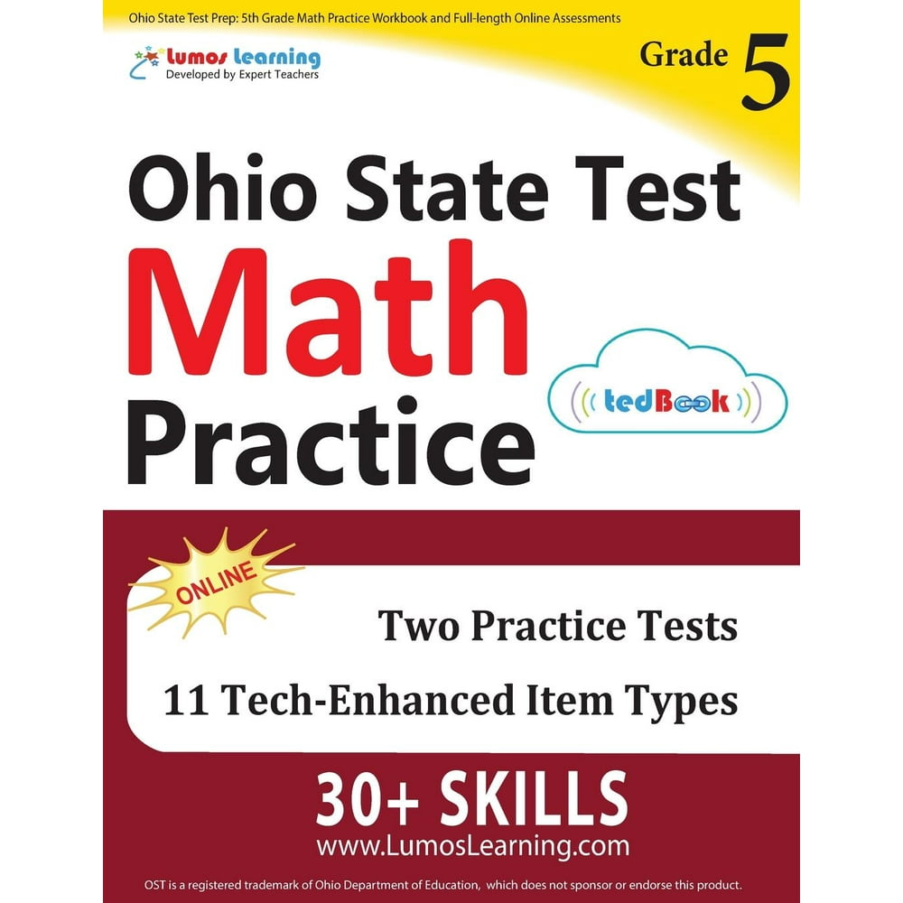 Ohio State Test Prep : 5th Grade Math Practice Workbook and Full-length