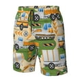 thumbnail image 5 of Disketp Men'S Swim Trunks Hawaiian Breathable Surf Beach Swimsuits Mesh Lining Beach Shorts With Pockets-Construction Machinery1, 5 of 9