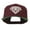 Maroon, variant on Big Diamond Embroidered Flat Bill Cap - Grey OSFM