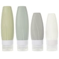 thumbnail image 1 of 4 botellas de viaje de silicona rellenables para artículos de tocador, envases vacíos para champú (60 ml, 90 ml), 1 of 5