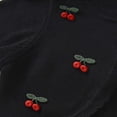 thumbnail image 4 of Girls Open Front Bolero Shrug Kids Long Sleeve Cropped Elegant Cardigan Knit Sweater Black 7-8Years, 4 of 6