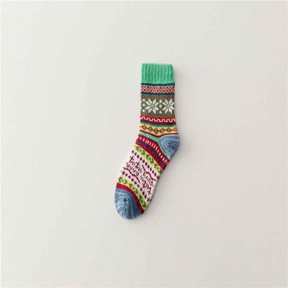 Summer Saving Clearance AXXD Womens Compression Socks,Fashion Print Loose Christmas Thick Warm Stocking Comfortable Socks