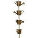 thumbnail image 1 of Carillón de lluvia colgante con acabado de cobre, regaderas de hierro fundido resistentes para decoración de exteriores, cadena de lluvia de metal resistente de fácil instalación y altura ajustable, 1 of 1