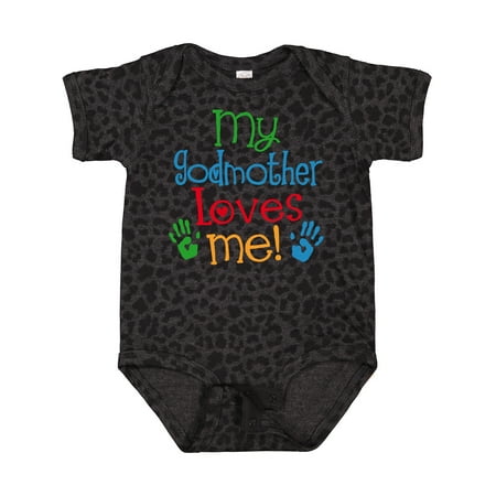 

Inktastic My Godmother Loves Me Outfit Gift Baby Boy or Baby Girl Bodysuit