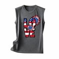 thumbnail image 3 of Graphic Tank Tops, Summer 2024 Sleeveless 4th of July Shirts Women Crew Neck Casual Flag Sunflower Print Tanks (L, Gray 12), 3 of 4