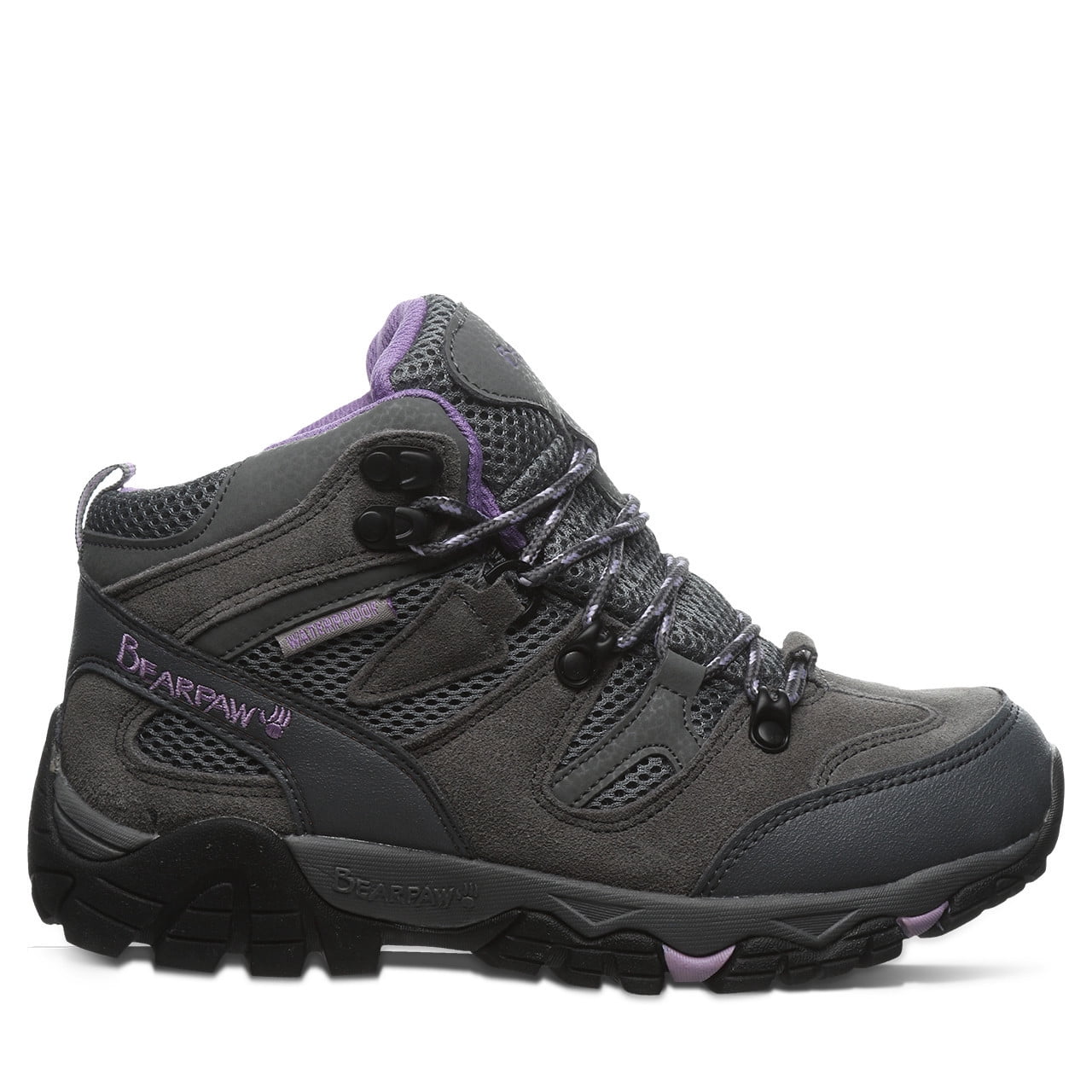 Black and Purple Hiking Boots Womens/Ladies Edgepoint Waterproof Walking Boots (Black  main image 2