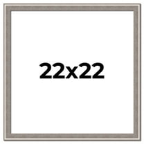 22x22 Frame Grey Real Wood Picture Frame Width 1.25 inches | Interior Frame Depth 0.5 inches | Hans