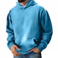 thumbnail image 3 of Men Vintage Hoodie Washed Distressed Pullover Long Sleeve Sweatshirt Retro Casual Street Sweatshirts Pockets, 3 of 4