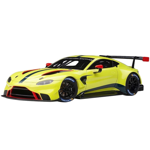 2018 Aston Martin Vantage GTE Le Mans PRO Presentation Car Lemon Green Metallic 1/18 Model Car by Autoart