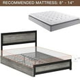 thumbnail image 6 of TROPOW King Size Bed Frame,with Headboard, Platform Metal Bed Frame with 4 Storage Drawers and Charge Station, Strong Metal Slats Support, No Box Spring Needed, Noise-Free Design, Washed Grey, 6 of 9