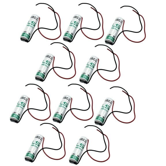 10x SAFT LS14500_WIRE AA 3.6V 2600mAh Primary Lithium Cell for RFID, Utility