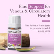 Pranarom Vein Massage Tonic Organic Essential Oil Blend 5ml for Circulation & Venous Support