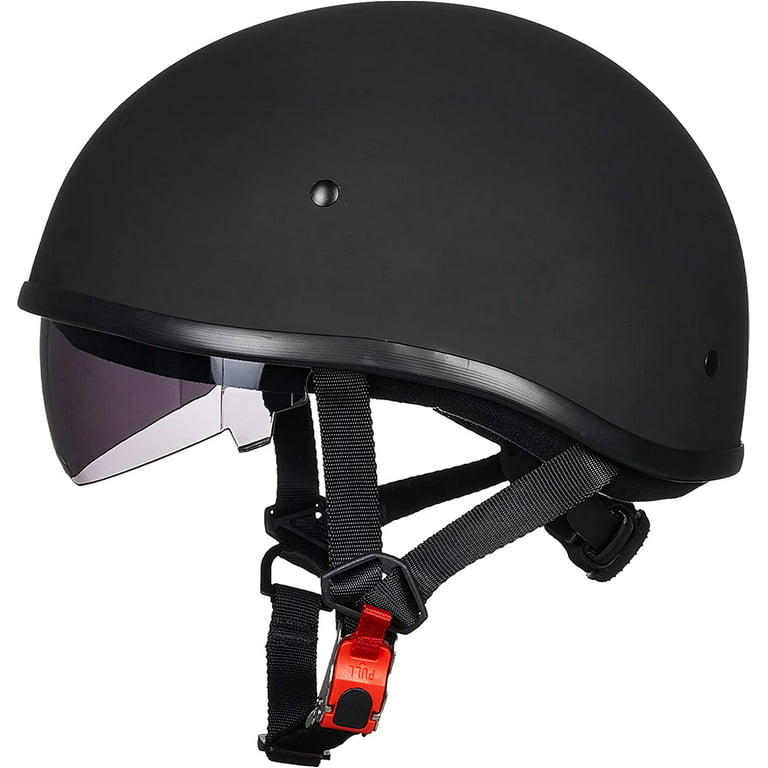 GLX GX11 Compact Lightweight Full Face Motorcycle Street Bike Helmet with Extra Tinted Visor Dot Approved (Matte Black X-Large)