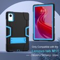 thumbnail image 6 of ELEHOLD Case for Lenovo Tab M11 11inch TB330FU TB330XU 2024,Heavy Duty Hard PC Silicone Case Hidden Kickstand Anti-Scratch Shockproof Cover for Kids Men Women,Black+Blue, 6 of 7